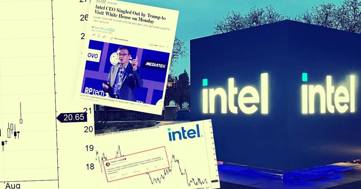 Intel akcje rosną po rozmowach z Białym Domem, prognozy dla branży