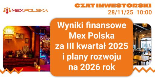 Wyniki finansowe Mex Polska za III kwartał 2025 i plany rozwoju na 2026 rok - czat z zarządem